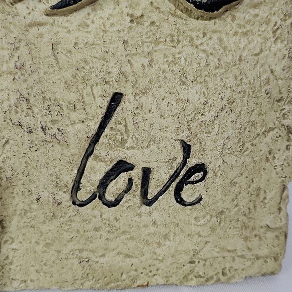 Chris Paschke Original Artwork Stone-Like Wall Plaque with "Love" Calligraphy - Picture 6 of 12